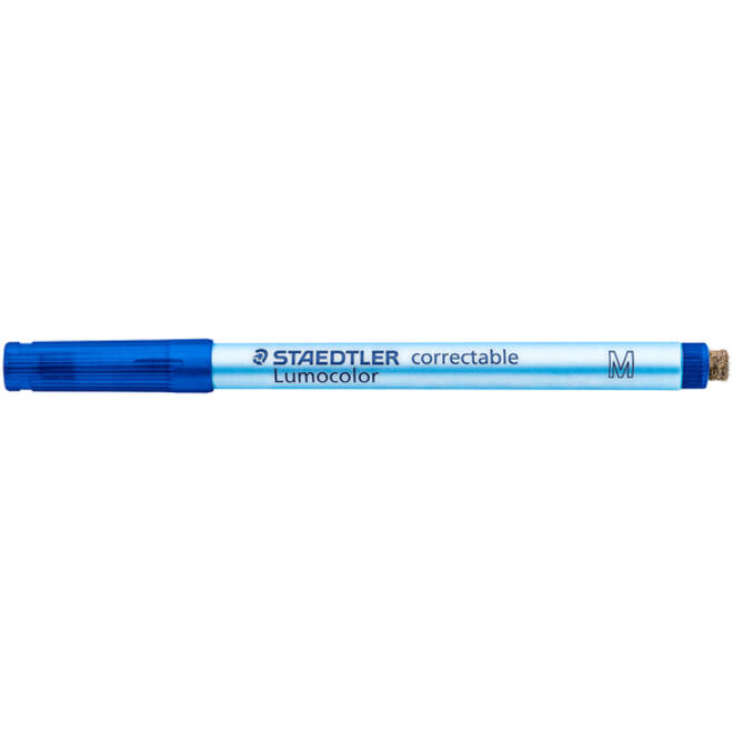 Viltstift Staedtler Lumocolor 305 non permanent correctable M blauw