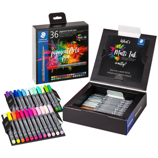 Brushpen Staedtler PigmentArts set à 36 kleuren