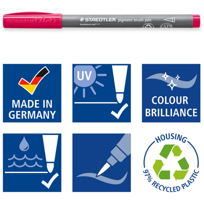 Brushpen Staedtler PigmentArts set à 36 kleuren