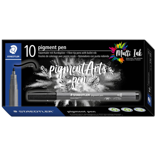 Fijnschrijver Staedtler PigmentArts Intens zwart