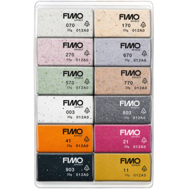 Klei Fimo effect colour pak à 12 Boho kleuren
