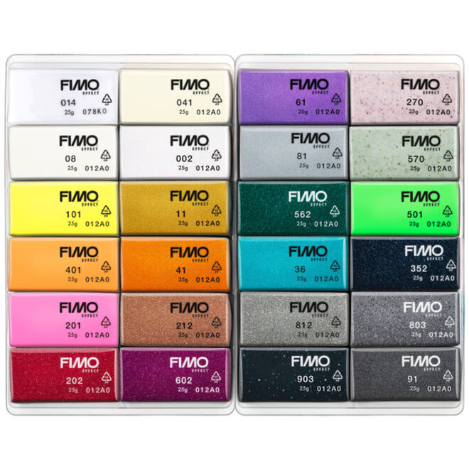 Klei Fimo effect colour pak à 24 kleuren