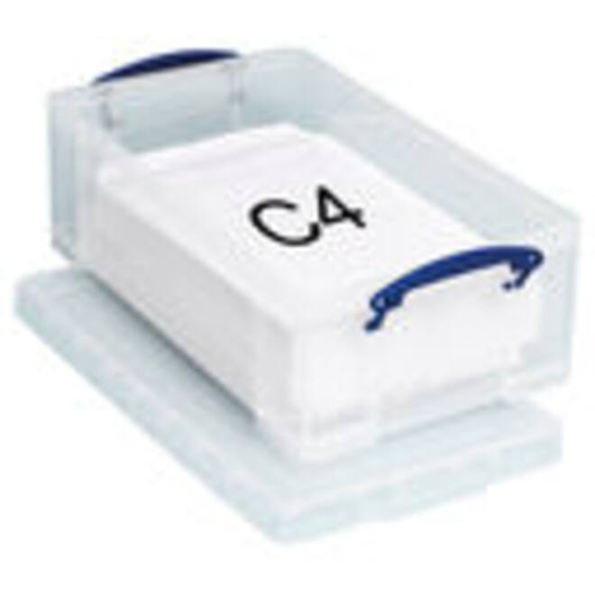 Opbergbox Really Useful 4 liter 30 vakken 395x255x88mm transparant wit