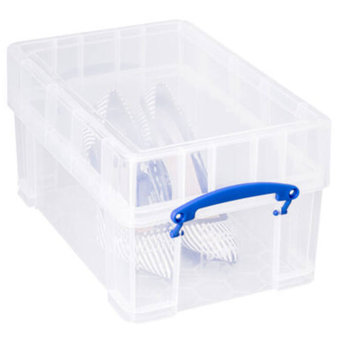 Opbergbox Really Useful 9 liter XL 395x255x205mm transparant wit