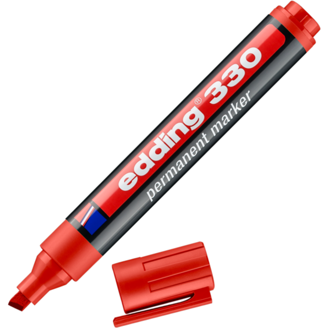 Viltstift edding 330 schuin 1.5-5mm rood