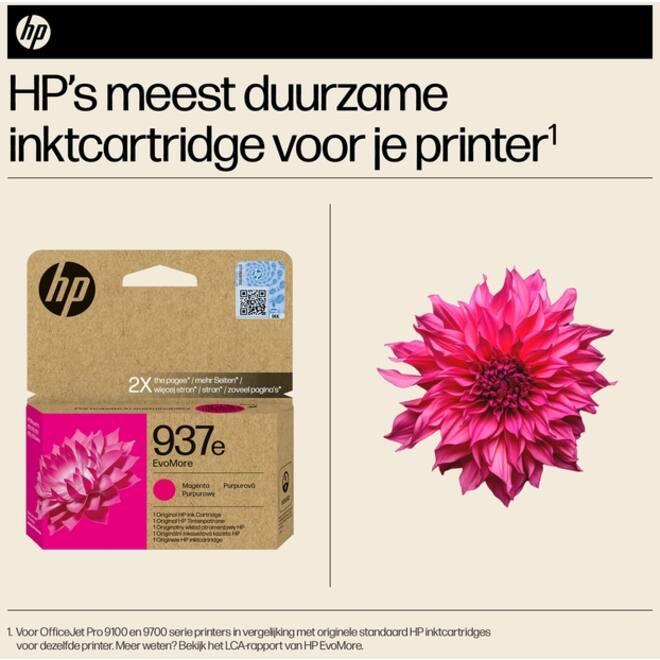 Inktcartridge HP 4S6W7NE 937E Evomore rood