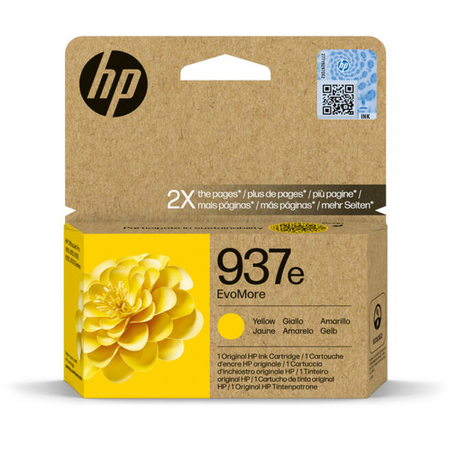 Inktcartridge HP 4S6W8NE 937E Evomore geel