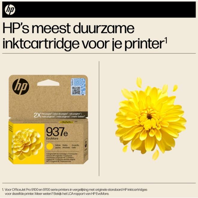 Inktcartridge HP 4S6W8NE 937E Evomore geel