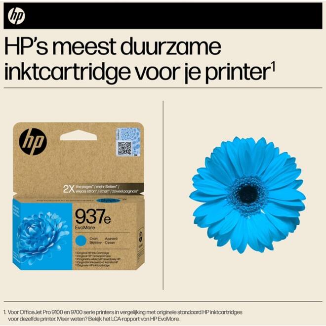 Inktcartridge HP 4S6W6NE 937E Evomore blauw