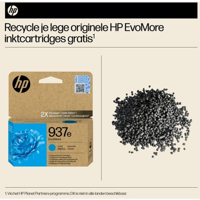 Inktcartridge HP 4S6W6NE 937E Evomore blauw