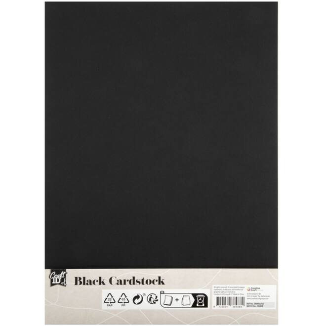 Hobbykarton CraftID A4 220gr zwart 10 vel