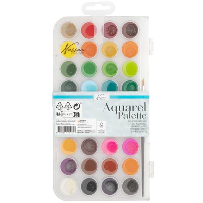 Aquarelverf Nassau fine art doos à 36 napjes