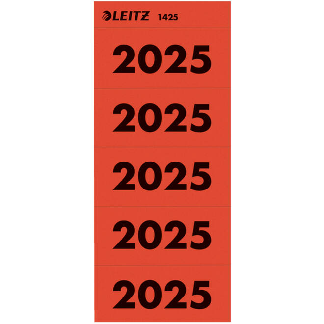 Rugetiket Leitz 2025 rood 100 stuks