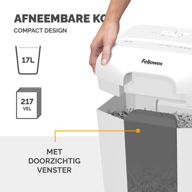 Papiervernietiger Fellowes Powershred LX50 snippers 4x37mm wit