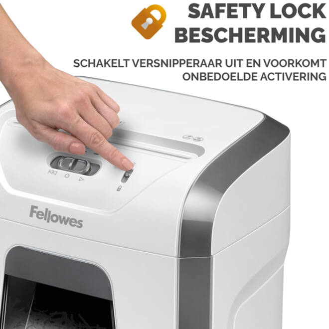 Papiervernietiger Fellowes Powershred 15C snippers 4x40mm wit