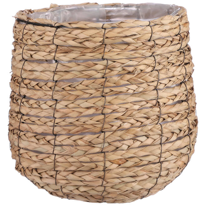 Plantenmand Mica Avalon zeegras rond lichbruin 31x30cm