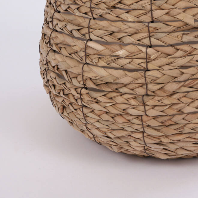 Plantenmand Mica Avalon zeegras rond lichbruin 31x30cm