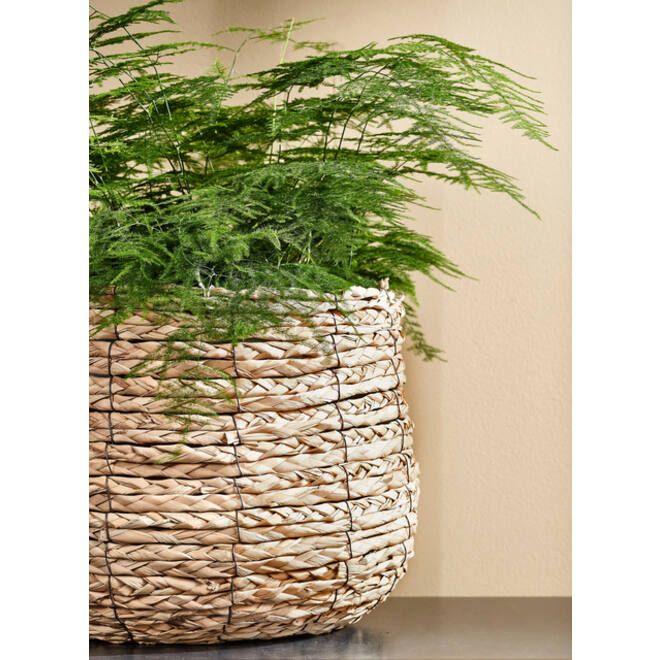 Plantenmand Mica Avalon zeegras rond lichbruin 31x30cm