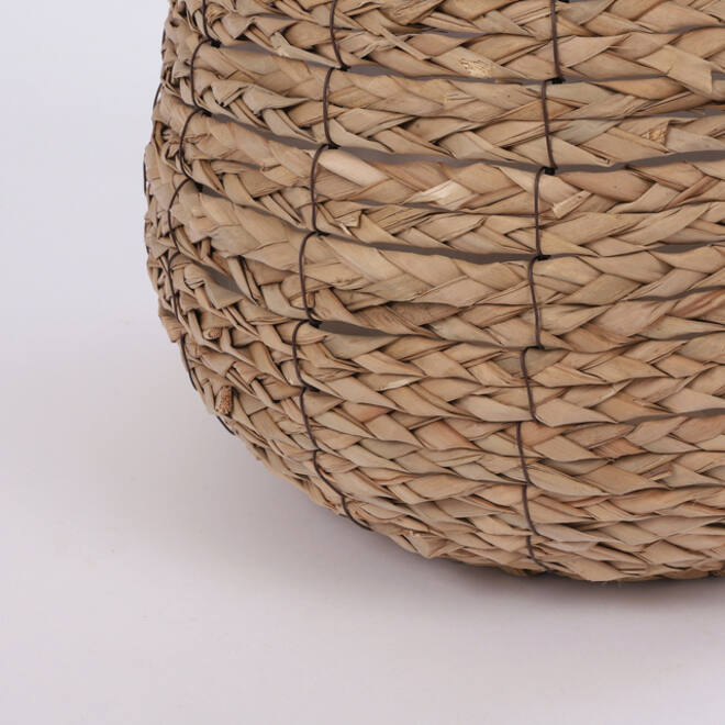 Plantenmand Mica Avalon zeegras rond lichtbruin 26x26cm