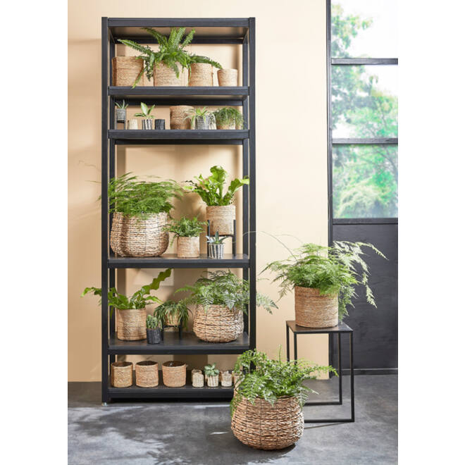 Plantenmand Mica Avalon zeegras rond lichtbruin 26x26cm