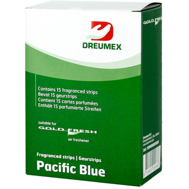 Luchtverfrisser Dreumex Gold Fresh Pacific Blue 15 strips