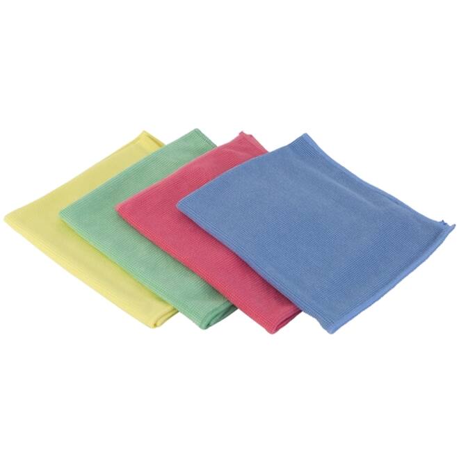 Microvezeldoek Cleaninq prof 40x40cm rood 10 stuks