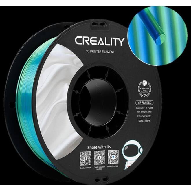 3D Filament Creality PLA 1.75mm blauw groen 1kg