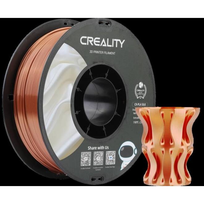 3D Filament Creality PLA 1.75mm Silk rood koper 1kg