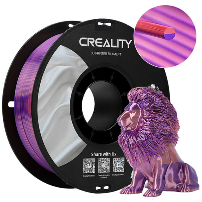 3D Filament Creality PLA 1.75mm Silk roze paars 1kg