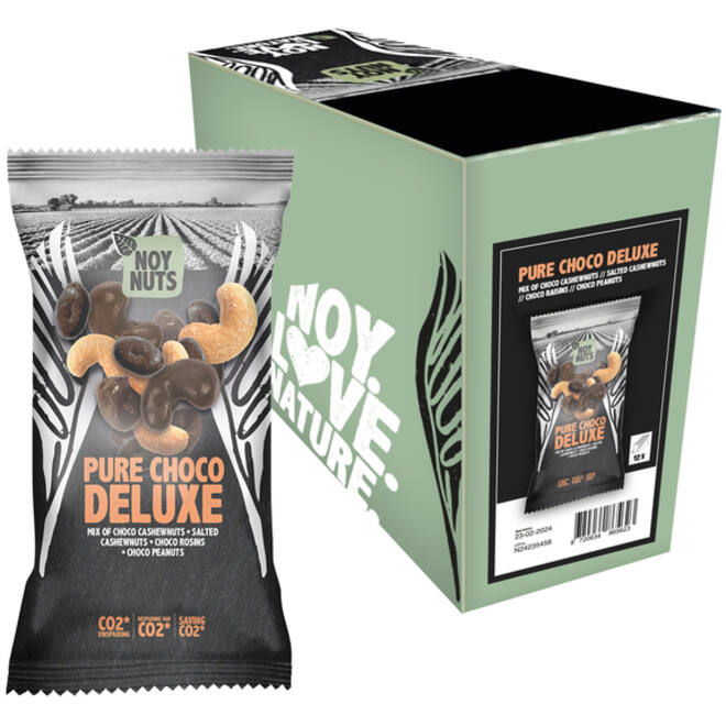 Cashewnoten NoyNuts pure choco deluxe mix zak 45 gram