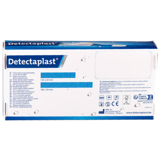 Waterafstotende blauwe pleister Detectaplast 180x20mm