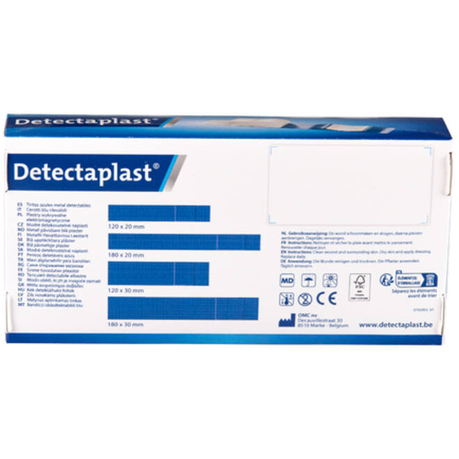 Elastische blauwe textielpleister Detectaplast 180x20mm
