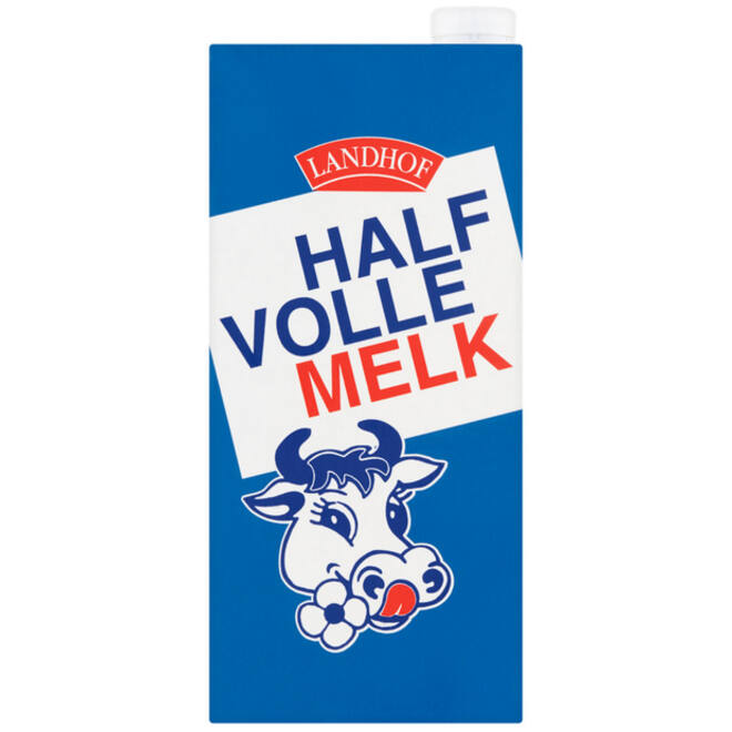 Melk Landhof halfvol houdbaar pak 1 liter