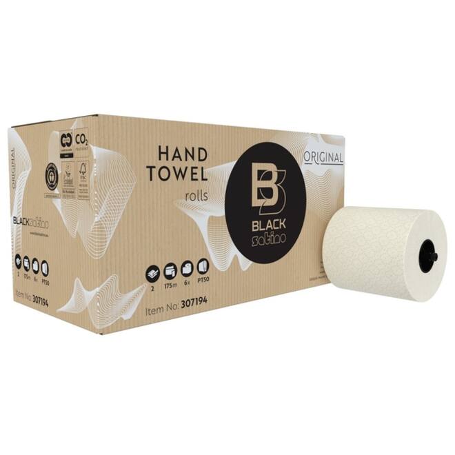 Handdoekrol BlackSatino Original PT50 2-laags 175m wit 307195
