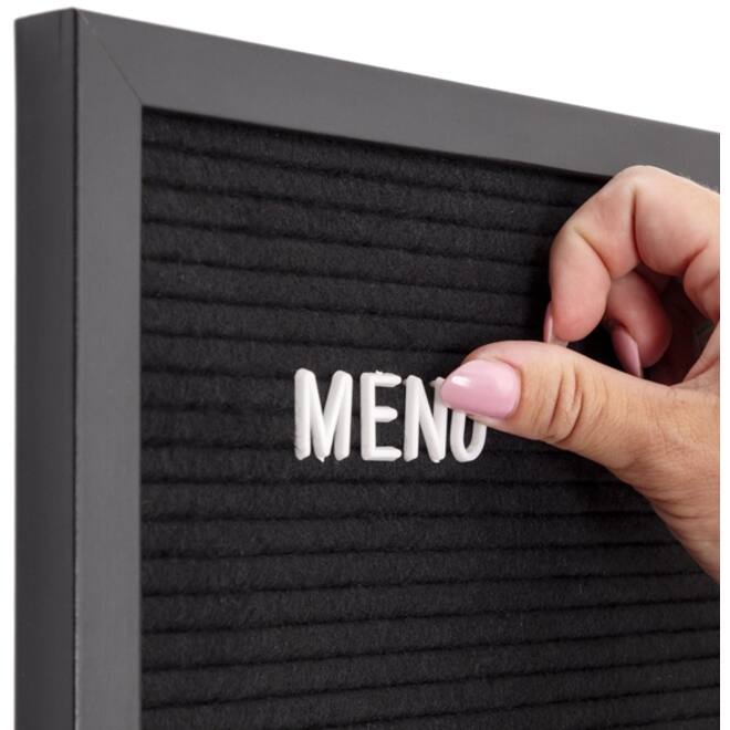 Letterbord IEZZY 30x30cm zwart hout