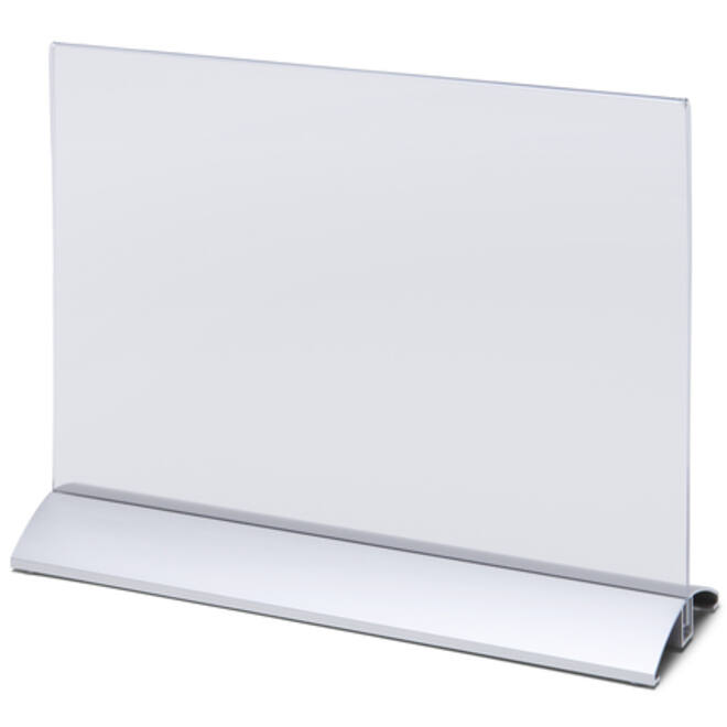 Menukaarthouder IEZZY liggend A4 aluminium voet