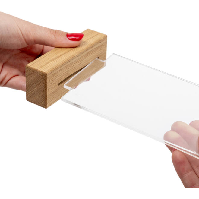 Menukaarthouder IEZZY tafeldisplay A4 hout