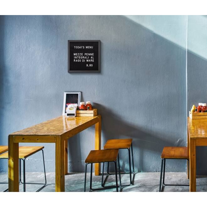 Letterbord IEZZY 60x80cm zwart hout