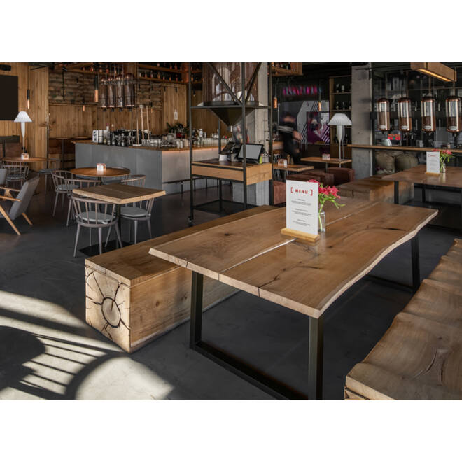 Menukaarthouder IEZZY tafeldisplay A6 hout
