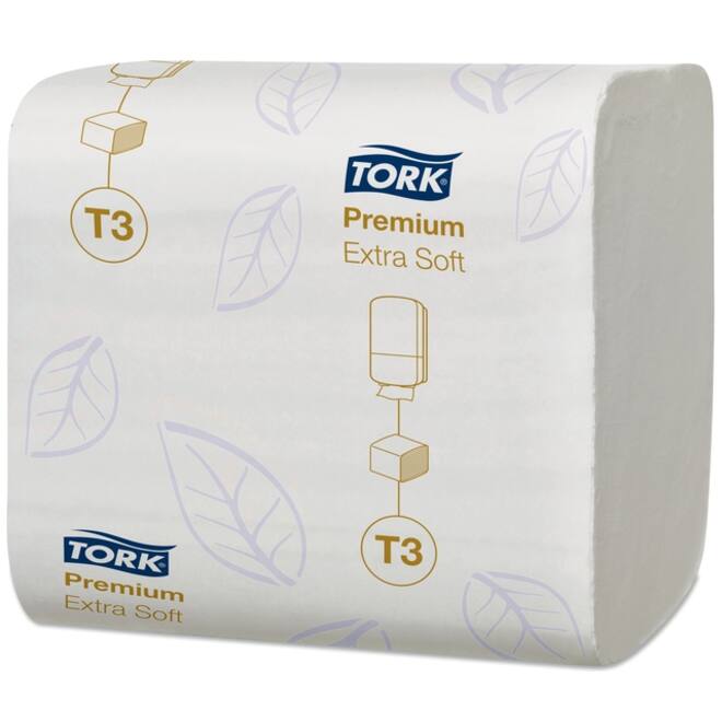 Toiletpapier Tork T3 gevouwen Premium Extra Soft 2-laags 30x252vel 114276