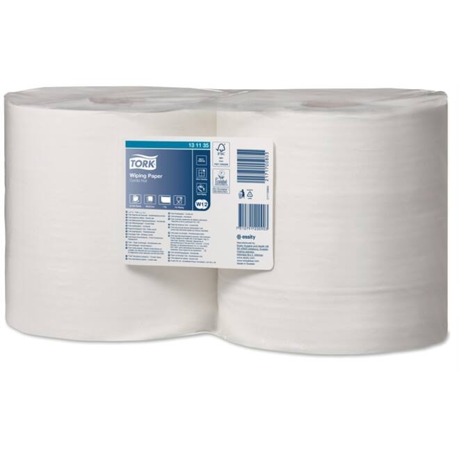 Poetspapier Tork Wiping Advanced Combi W1/2 1-laags 460m wit 131135