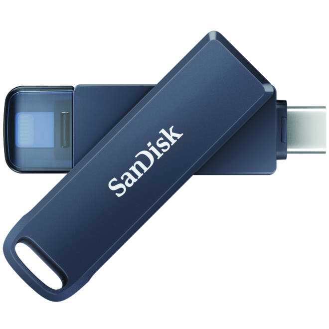 Phone Drive 128GB lightning- USB-C blauw