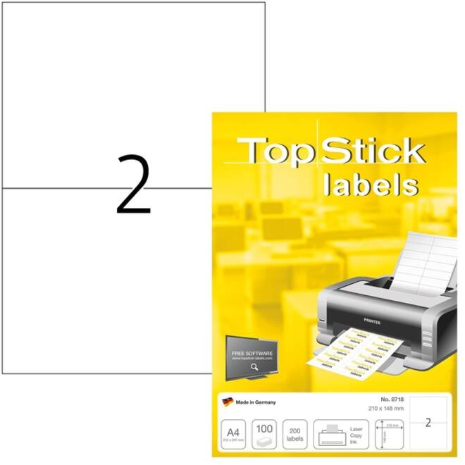 Etiket Office 210x148mm 200 stuks
