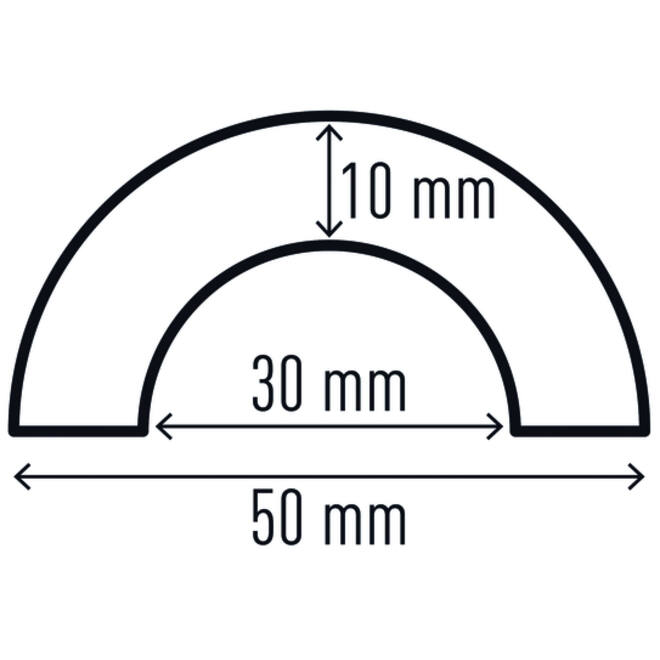 Beschermingsprofiel Durable P30 buis 1m geel zwart