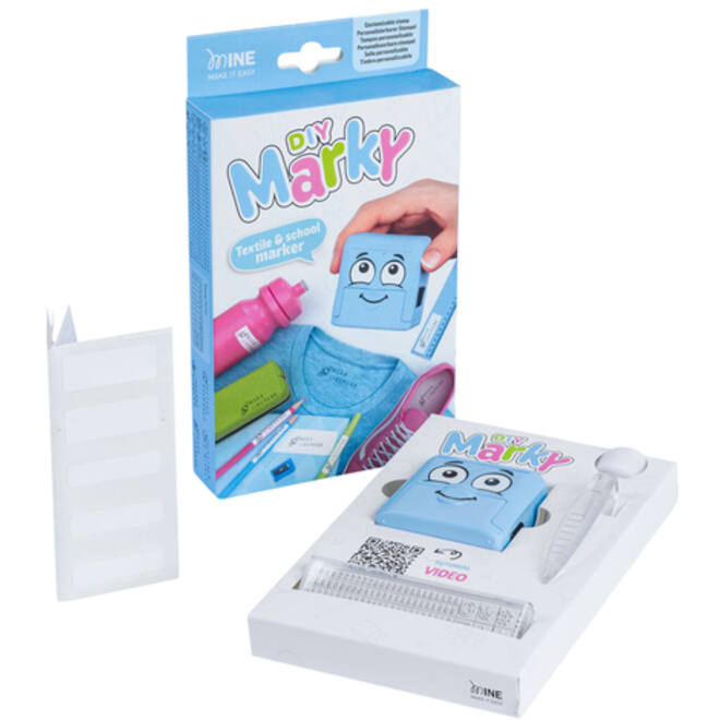 Textielstempel Colop My Marky met voucher blauw