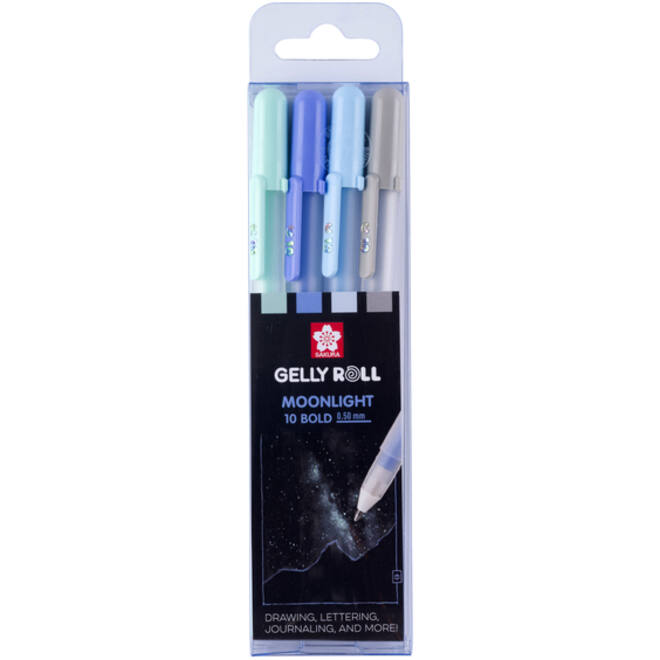 Gelschrijver Sakura Gelly Roll Moonlight 10 aurora set à 4 kleuren
