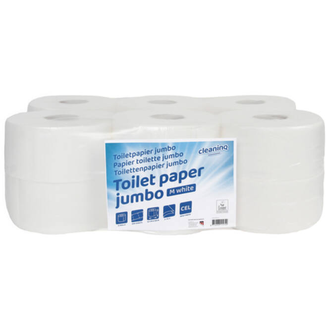 Toiletpapier Cleaninq mini jumbo 2 laags 150m wit