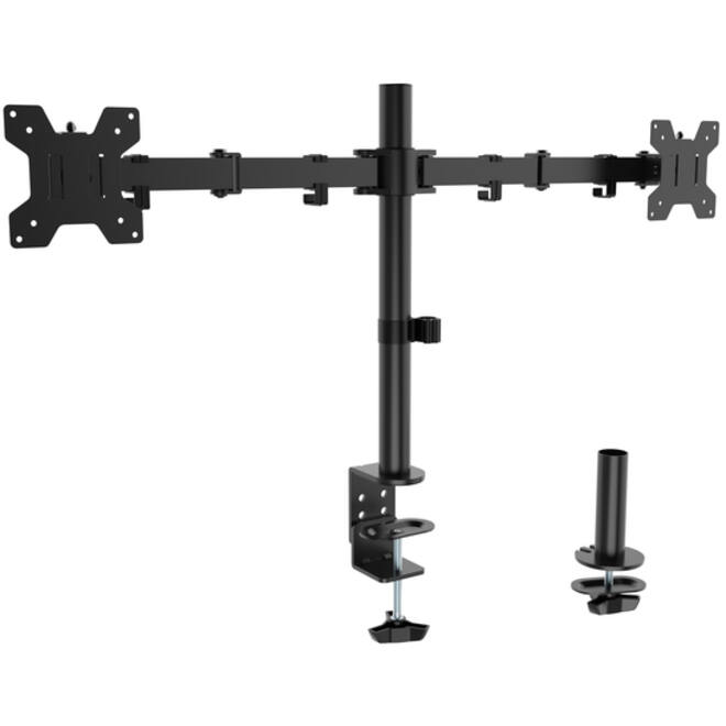 Monitorarm Quantore 2 schermen 17-27 inch zwart
