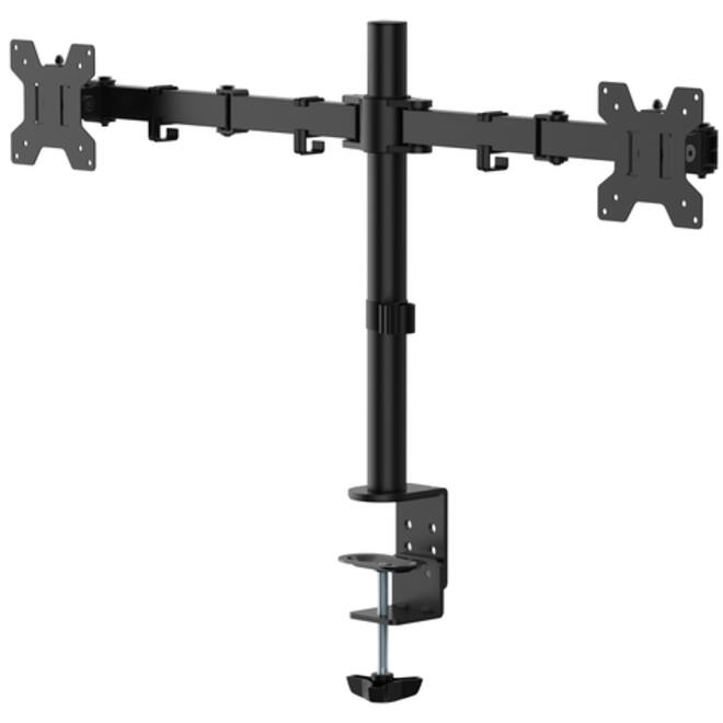 Monitorarm Quantore 2 schermen 17-27 inch zwart