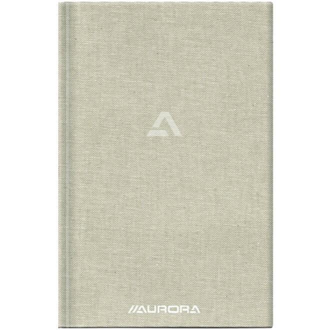 Notitieboek Aurora A5 lijn 192 pagina's 80g linnen grijs